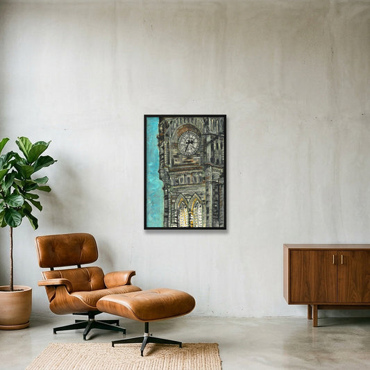 Rochdale Town Hall — 59×84cm, 23×33" Black Frame