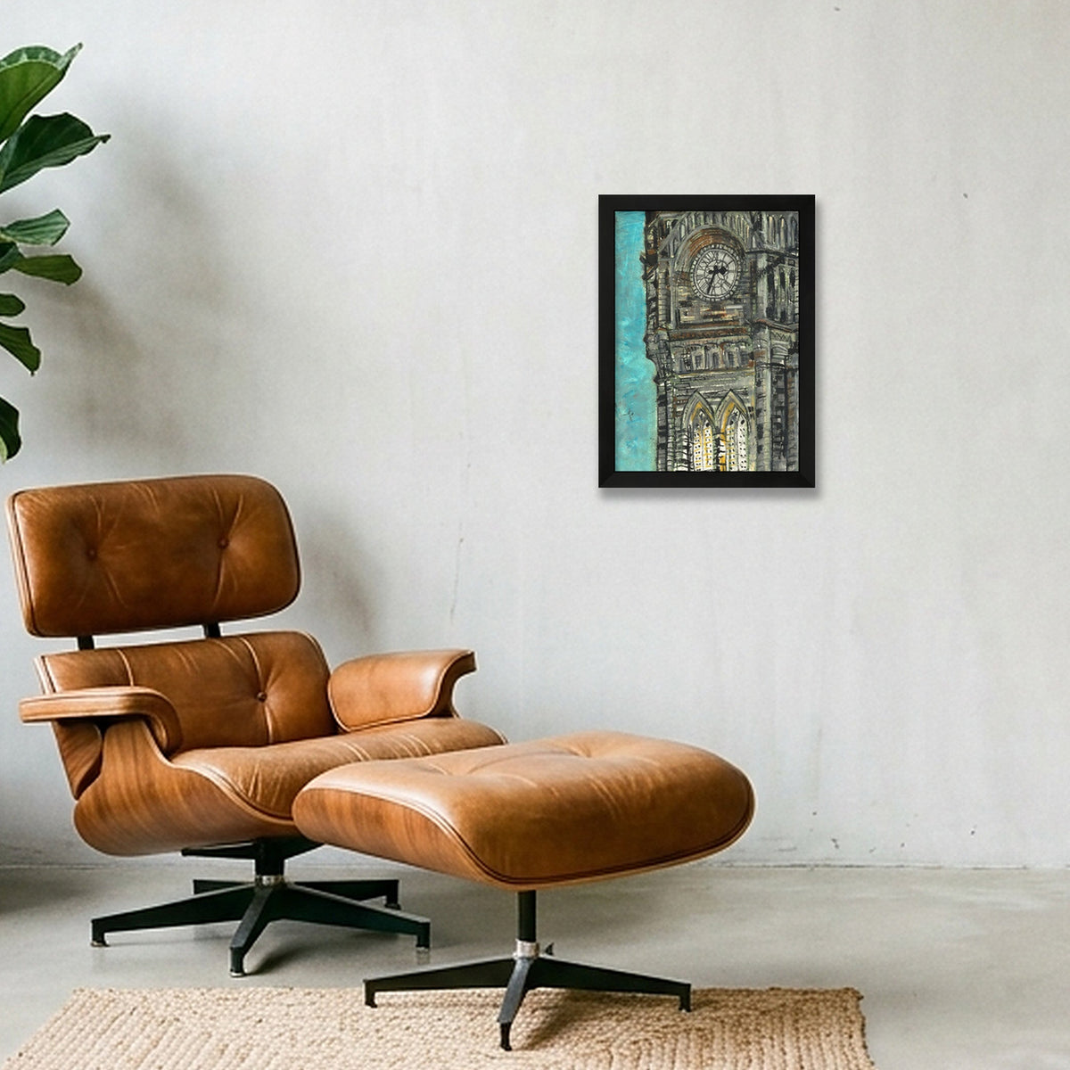 Rochdale Town Hall — A4 (21×30cm, 8×12") Black Frame