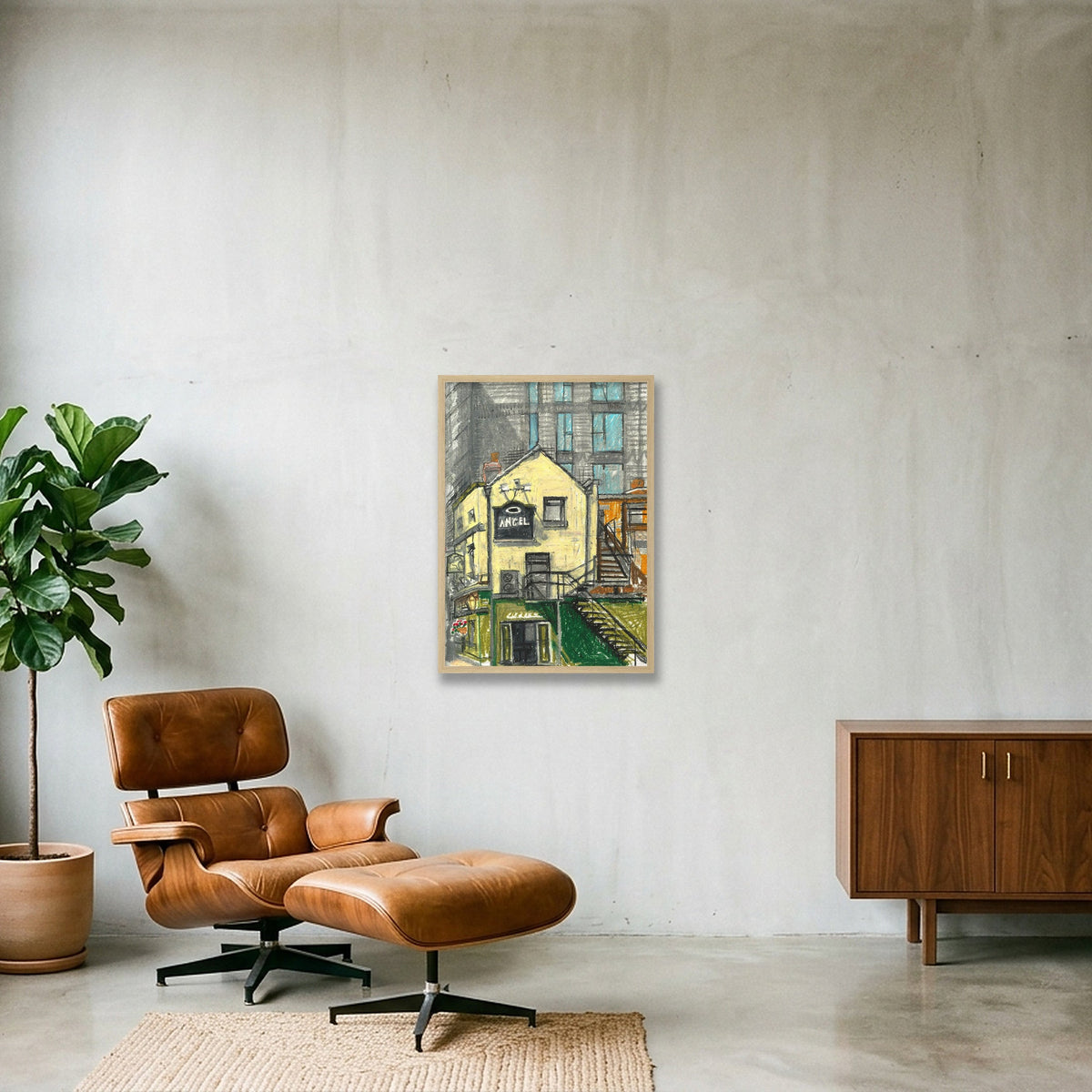The Angel — 42×59cm, 17×23" Oak Frame
