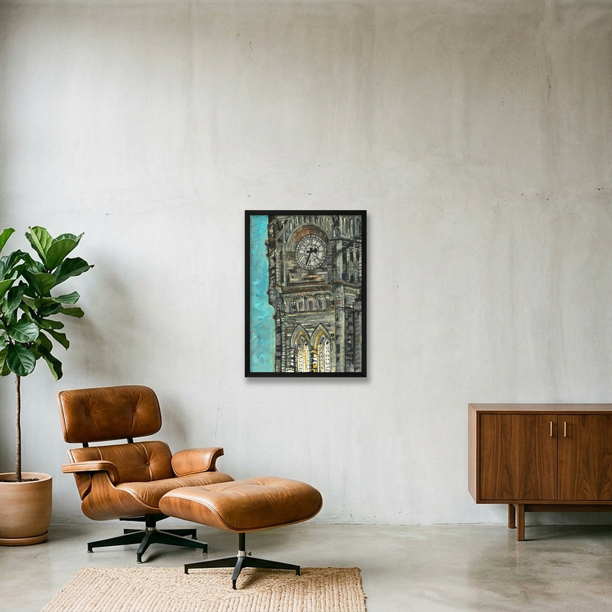 Rochdale Town Hall — 42×59cm, 17×23" Black Frame